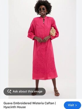 NWT Hyacinth House Tuckernuck Watermelon Embroidered Cotton Midi Dress XS